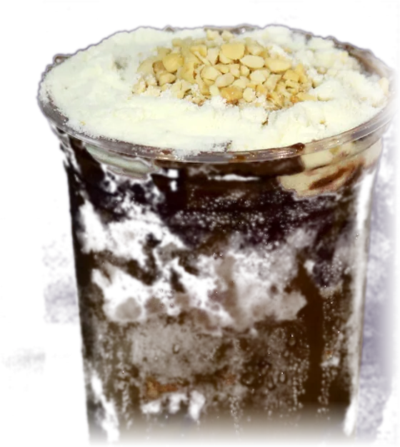 Copo de açaí Gula com creme e amendoim por cima