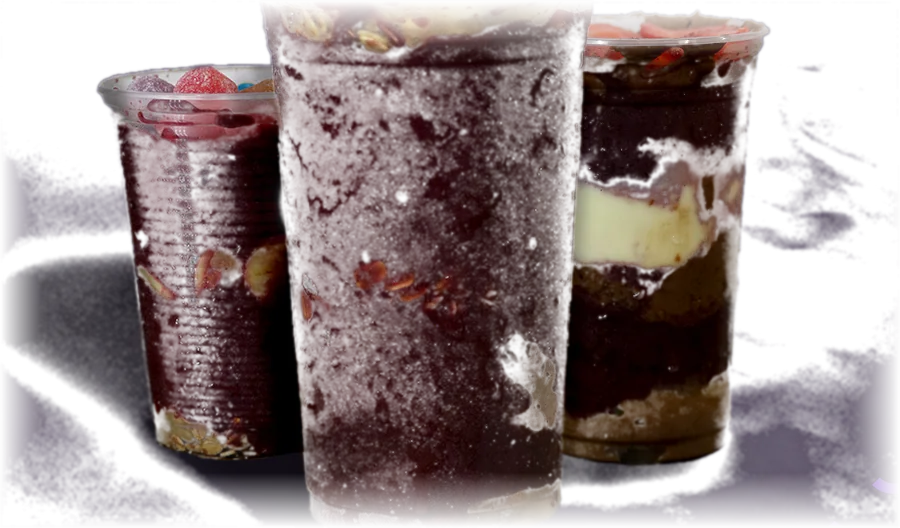 Três copos de açaí Gula